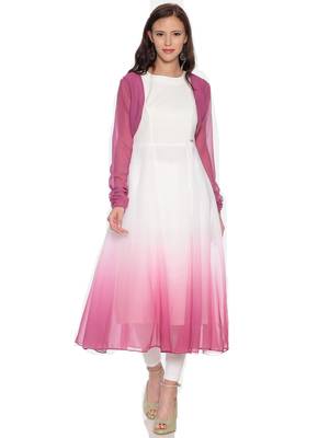 Pink plain polyester kurtas-and-kurtis 5