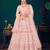 Powder Pink Multi-thread with gota patti Embroidered Georgette Semi-stitched Lehenga