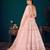Powder Pink Multi-thread with gota patti Embroidered Georgette Semi-stitched Lehenga