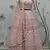 Powder Pink Multi-thread with gota patti Embroidered Georgette Semi-stitched Lehenga