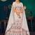 White Multi-thread with gota patti Embroidered Georgette Semi-stitched Lehenga