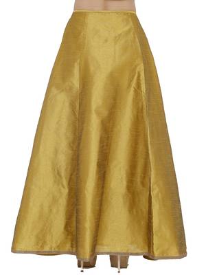 Yellow printed polyester skirts 3