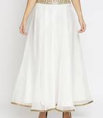 White plain polyester skirts