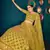 Lime Green Multi-thread with gota patti Embroidered Georgette Semi-stitched Lehenga