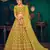 Lime Green Multi-thread with gota patti Embroidered Georgette Semi-stitched Lehenga
