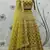 Lime Green Multi-thread with gota patti Embroidered Georgette Semi-stitched Lehenga