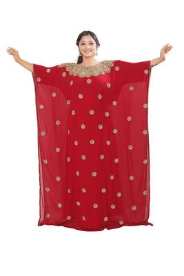 Muslim Kaftan Women Dress Abaya Maxi Islamic Long Sleeve Arab Dress 1