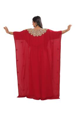 Muslim Kaftan Women Dress Abaya Maxi Islamic Long Sleeve Arab Dress 4