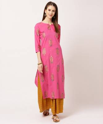 Pink digital print cotton salwar 1