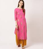 Pink digital print cotton salwar