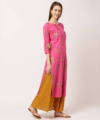 Pink digital print cotton salwar 3