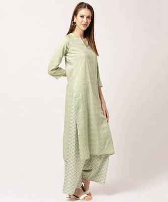 Green digital print rayon salwar 3