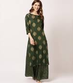 Green digital print rayon salwar