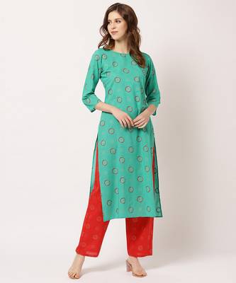 Green digital print cotton salwar 1