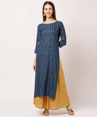 Blue digital print cotton salwar 1