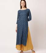 Blue digital print cotton salwar
