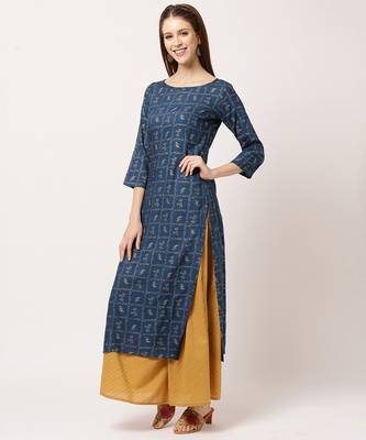 Blue digital print cotton salwar 2