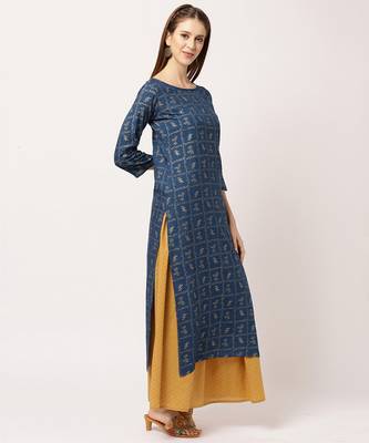 Blue digital print cotton salwar 3