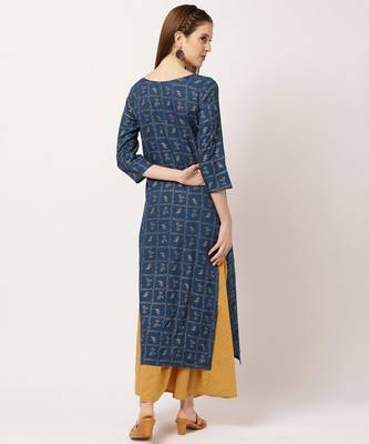 Blue digital print cotton salwar 4