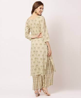 Cream digital print cotton salwar 4