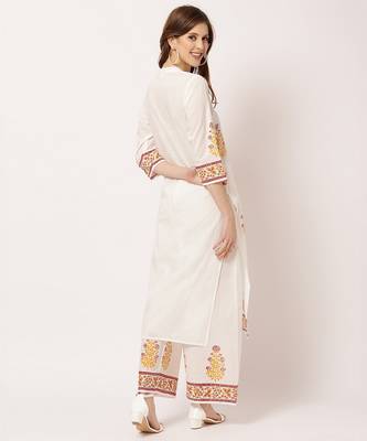 White digital print cotton salwar 4