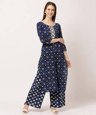 Blue digital print cotton salwar 1