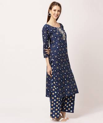 Blue digital print cotton salwar 3