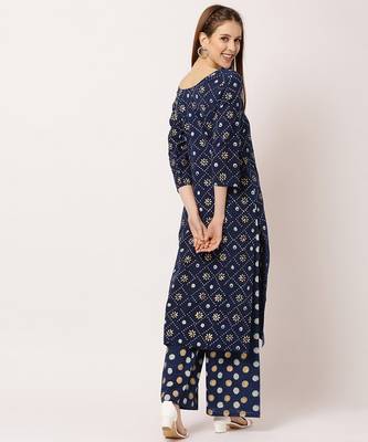 Blue digital print cotton salwar 4