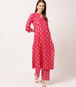 Red digital print cotton salwar