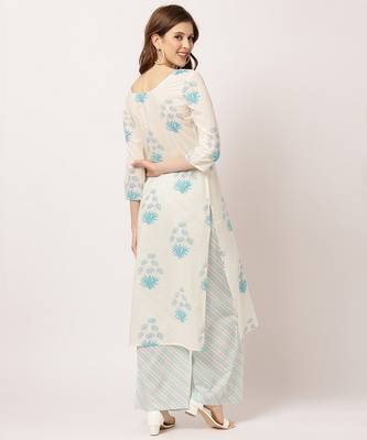White digital print cotton salwar 4