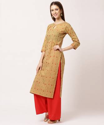Yellow digital print cotton salwar 2