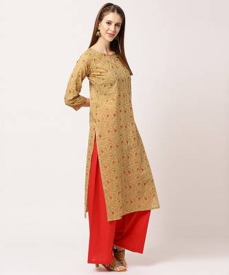 Yellow digital print cotton salwar 3