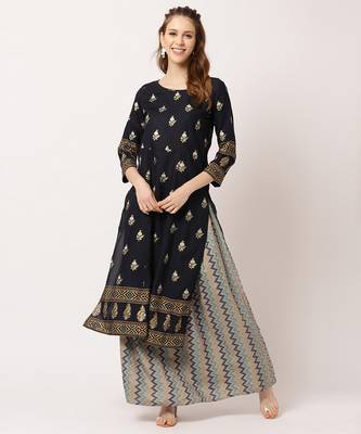 Black digital print cotton salwar 1