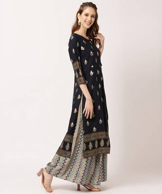 Black digital print cotton salwar 3