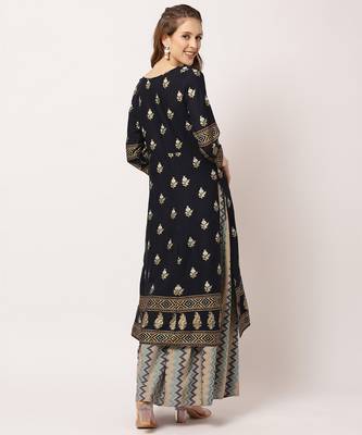 Black digital print cotton salwar 4