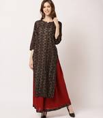 Black digital print cotton salwar