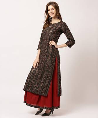 Black digital print cotton salwar 2