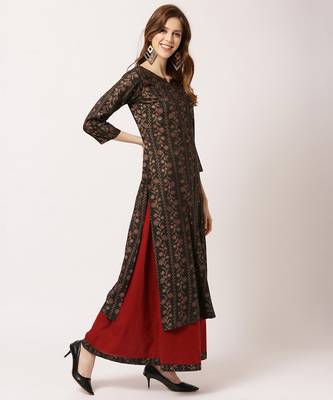 Black digital print cotton salwar 3