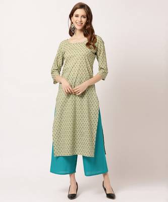 Green digital print cotton salwar 1