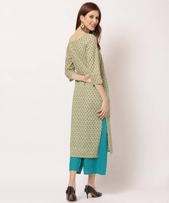 Green digital print cotton salwar 4