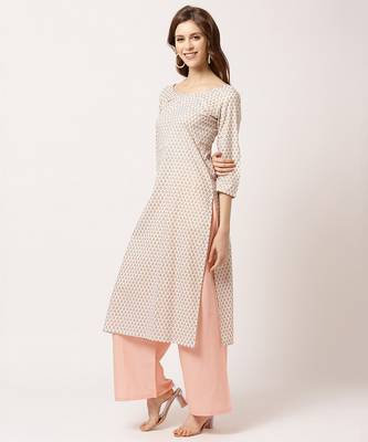 Cream digital print cotton salwar 2