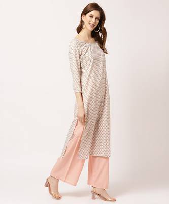 Cream digital print cotton salwar 3