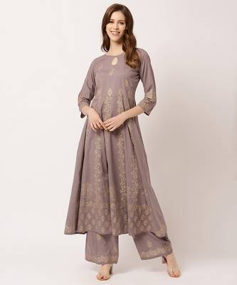 Grey digital print cotton salwar 1
