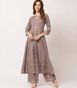 Grey digital print cotton salwar