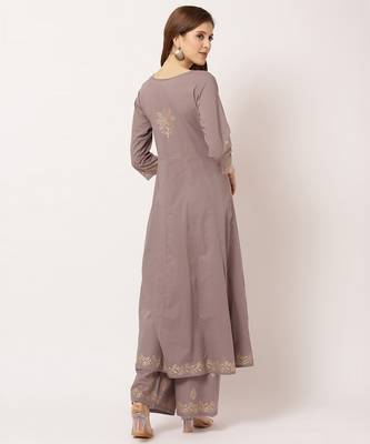 Grey digital print cotton salwar 4