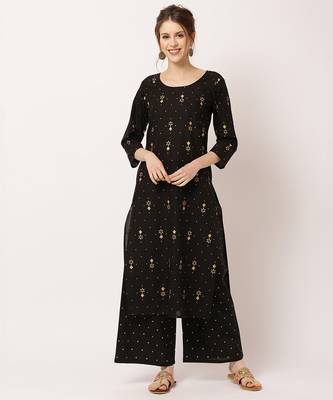 Black digital print cotton salwar 1