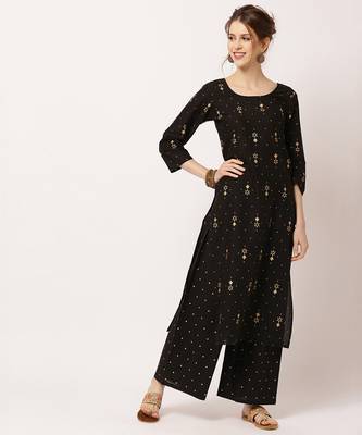 Black digital print cotton salwar 3