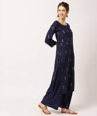 Blue digital print cotton salwar 3