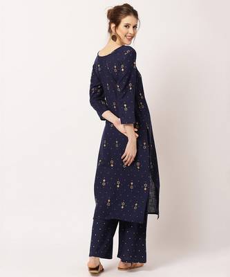 Blue digital print cotton salwar 4