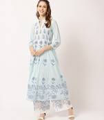 Blue digital print cotton salwar